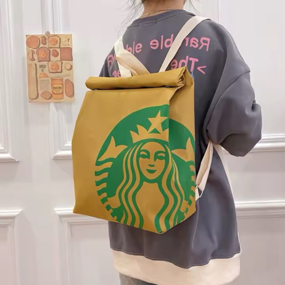 Starbucks Canvas Coffee Backpack Bag - Picture 2 of 4